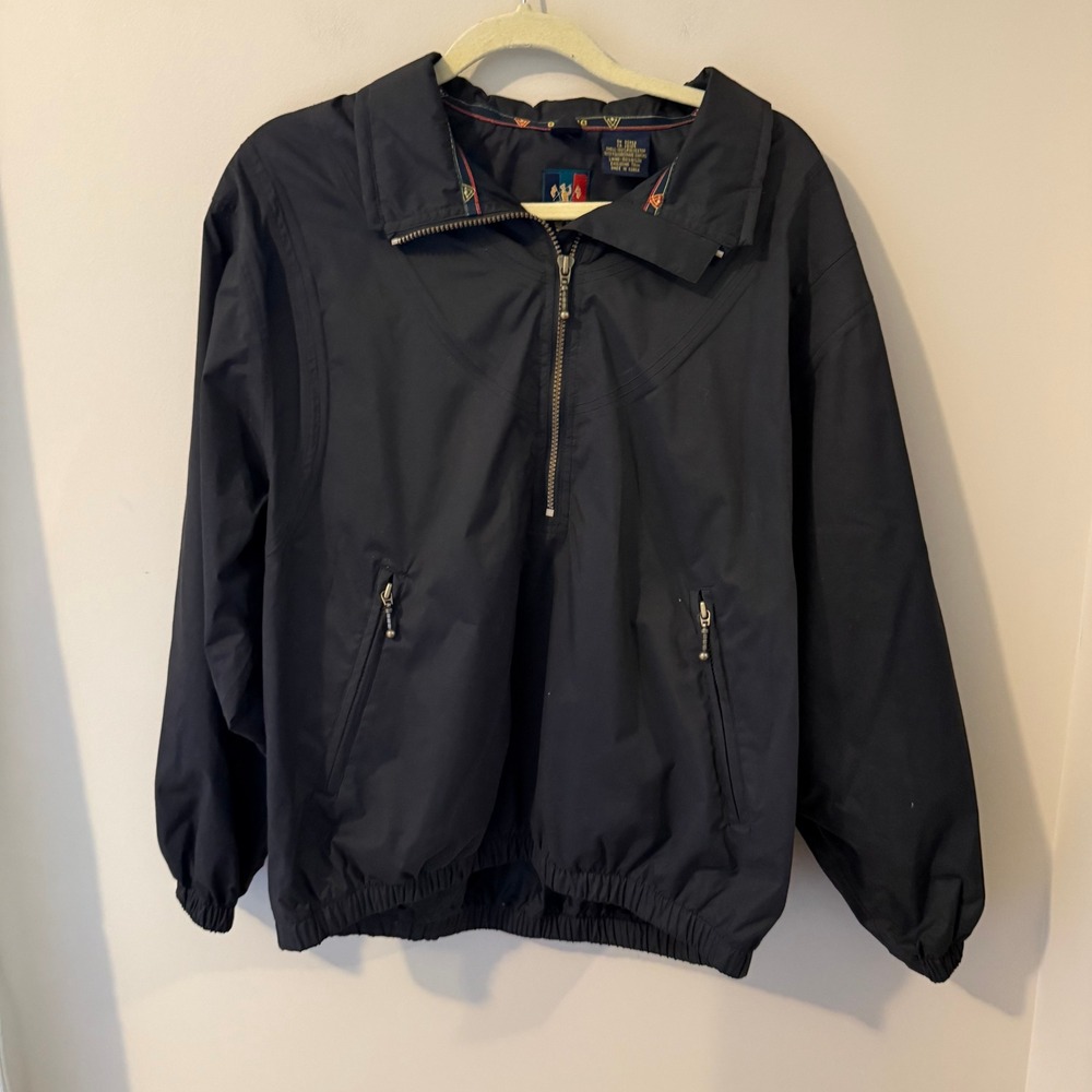 Sunice Vintage Navy Blue Half Zip Golf Windbreaker Pullover Mens Large